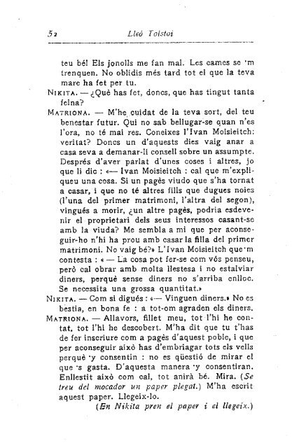 Lev Tolstoi, El domini de les tenebres, traducció de Joan Puig i ...