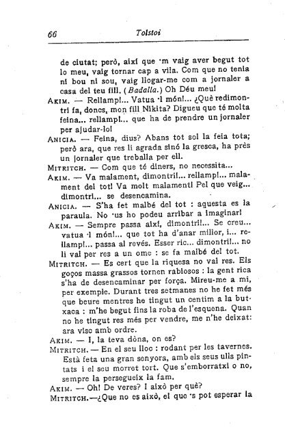 Lev Tolstoi, El domini de les tenebres, traducció de Joan Puig i ...