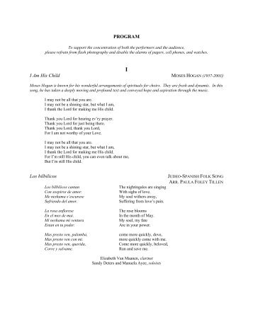 [Women's Chorus, Kantorei, Chorale] (March 7, 2006)