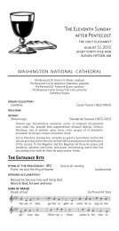 Service leaflet - Washington National Cathedral