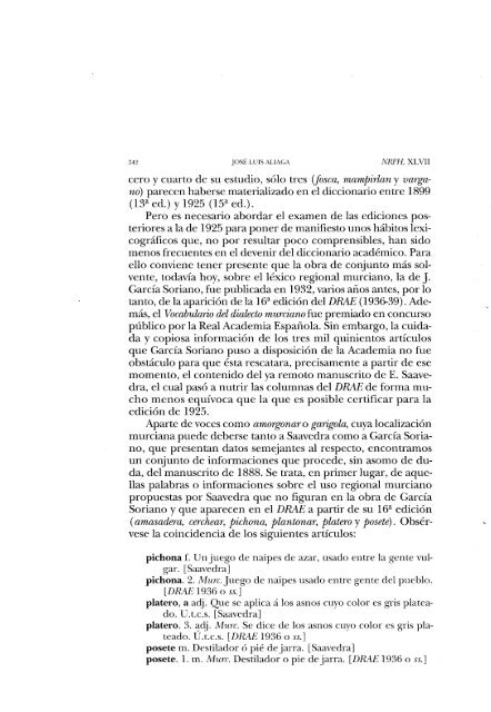 la crítica pionera del diccionario académico: el manuscrito sobre las ...