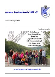 Ausgabe 02/2010 - Lenneper Schwimmverein 1898 eV