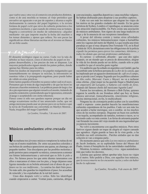 Revista Artística y Literaria Año VIII. No.1 enero-abril 2007 - Atenas