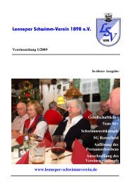 Ausgabe 01/09 im A4 Format - Lenneper Schwimmverein 1898 eV