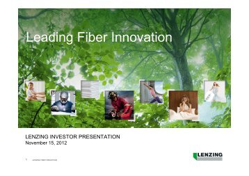 Leading Fiber Innovation - Lenzing