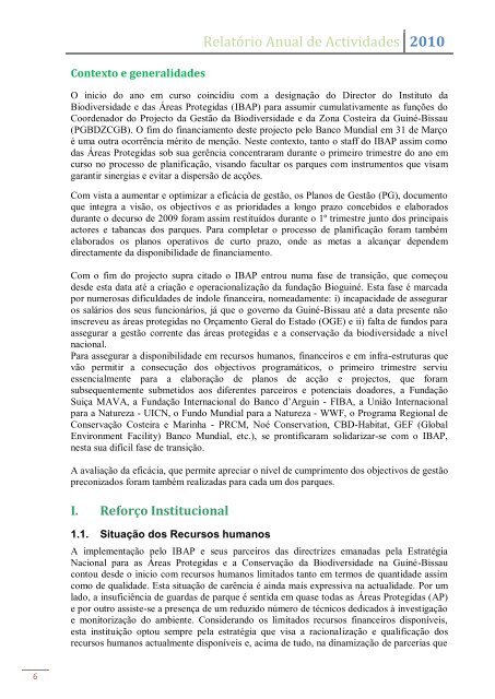 Relatório do 1º Trimestral de Actividades - IBAP Instituto da ...