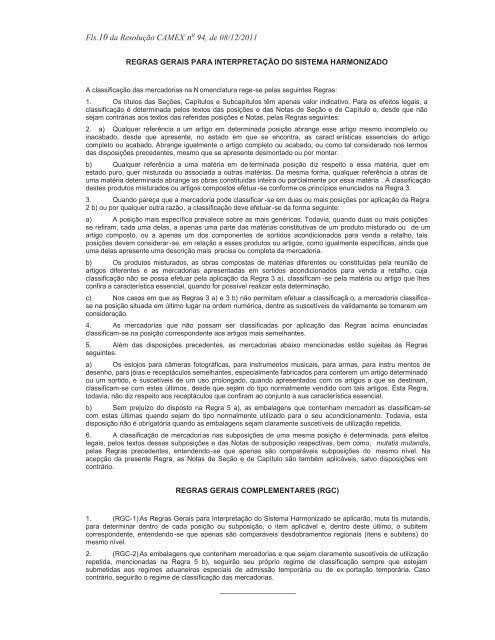 Resolução nº 94, Altera a Nomenclatura Comum do Mercosul - Udop