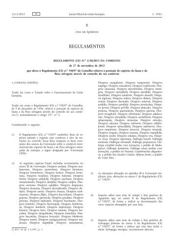 Regulamento (UE) n.o 1158/2012 da Comissão, de 27 de novembro ...