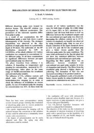 irradiation of dissolving pulp by electron beams - Lenzing