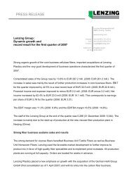 Download press release as PDF - Lenzing