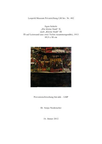 Egon Schiele, Die kleine Stadt II auch Kleine Stadt III