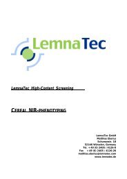 Cereal NIR/SWIR phenotyping - LemnaTec