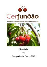 Relatório da Campanha de Cereja 2012 - Cerfundão