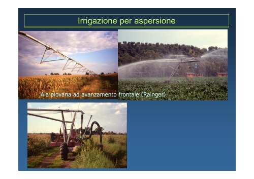 Corso di Agronomia - Irrigazione - Fertirrigazione