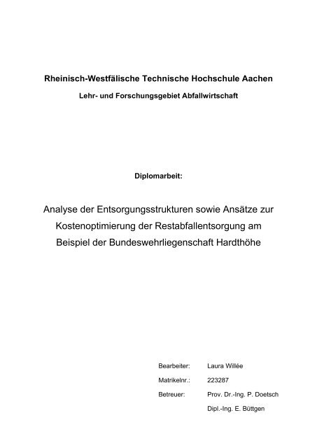 Rheinisch Westfalische Technische Hochschule chen Lehr Und