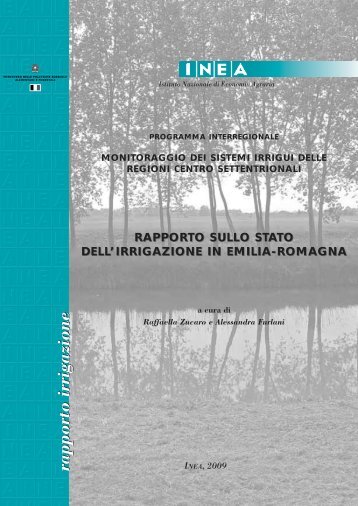 Rapporto sullo stato dell'irrigazione in Emilia-Romagna - Inea