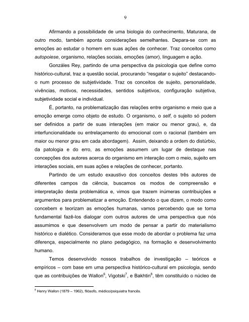 Emoções: uma discussão sobre modos de conceber e teorizar