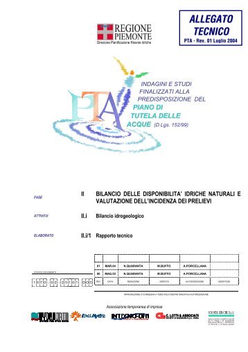 ALLEGATO TECNICO - Regione Piemonte