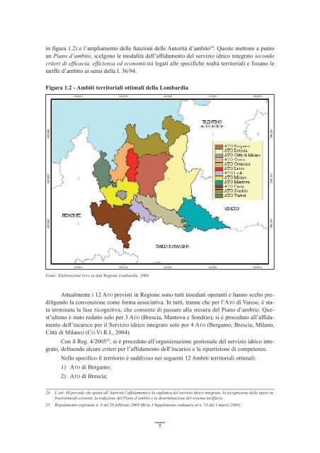 Rapporto sullo stato di irrigazione in Lombardia - Inea