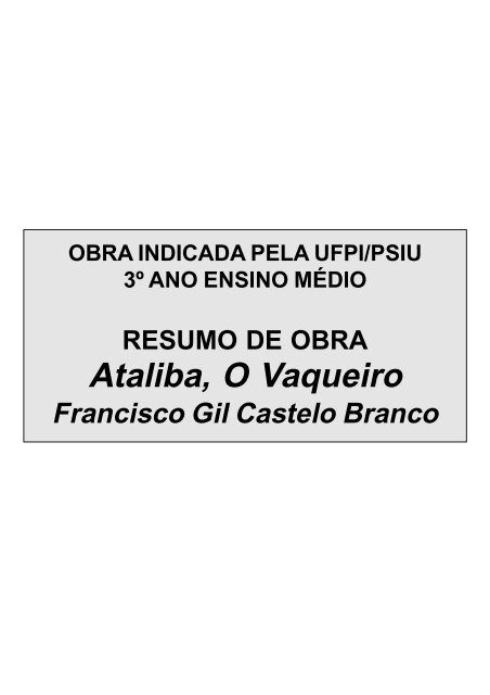 Ataliba, O Vaqueiro - Pro Campus