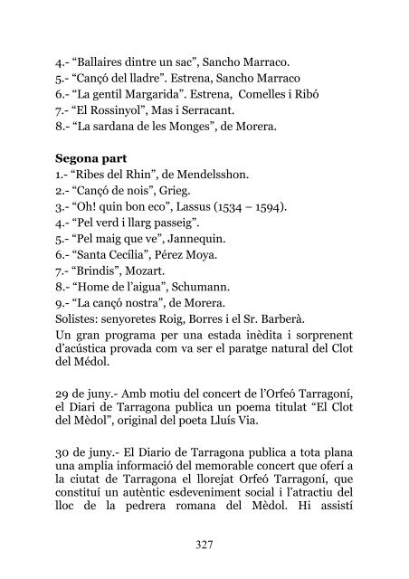 L'obra musical de l'Orfeó Tarragoní (1903-1937) - Tinet