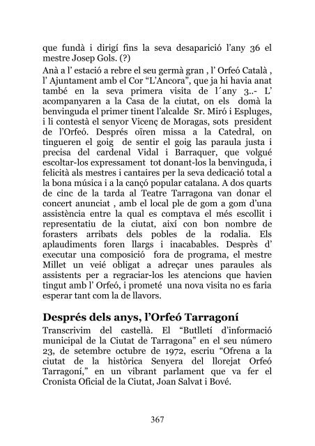 L'obra musical de l'Orfeó Tarragoní (1903-1937) - Tinet