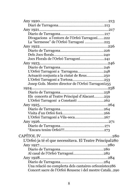 L'obra musical de l'Orfeó Tarragoní (1903-1937) - Tinet