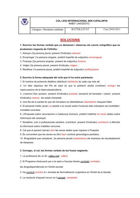 SOLUCIONS ACTS. VERBS IRREGULARS.pdf - CATASEK3