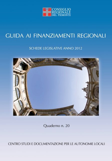 guida ai finanziamenti regionali - Consiglio regionale del Piemonte