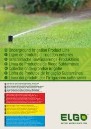 Underground Irrigation Product Line Ligne de produits d ... - Elgo