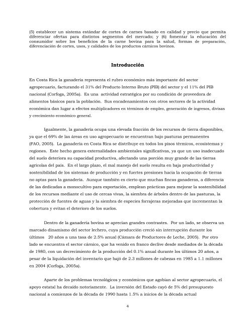 Análisis de la cadena de la carne bovina en Costa Rica: - CORFOGA