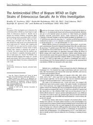 The Antimicrobial Effect of Biopure MTAD on Eight Strains of ...