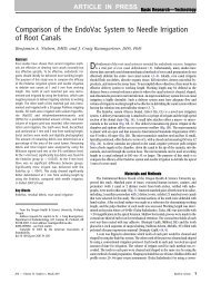 Comparison of the EndoVac System to Needle Irrigation of Root ...