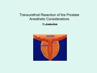 Transurethral Resection of the Prostate Anesthetic Considerations