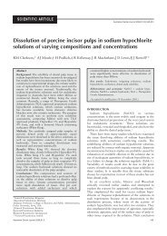 Dissolution of porcine incisor pulps in sodium hypochlorite