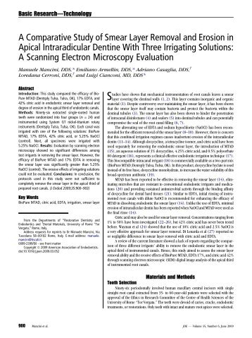 A Comparative Study of Smear Layer Removal ... - Home page | ART