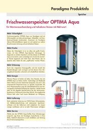 Frischwasserspeicher OPTIMA Aqua - ad fontes