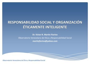 responsabilidad social y organización éticamente inteligente