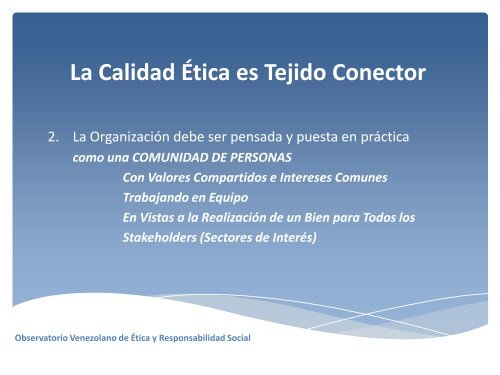 responsabilidad social y organización éticamente inteligente