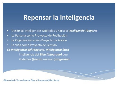 responsabilidad social y organización éticamente inteligente