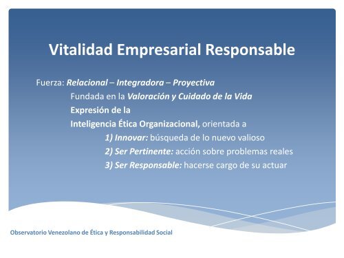 responsabilidad social y organización éticamente inteligente