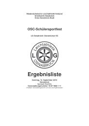 OSC-Schülersportfest um den Friedel Dahms-Pokal ... - LG Osnabrück