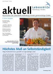 Ausgabe 2-2008 - Lebenshilfe Rotenburg Verden