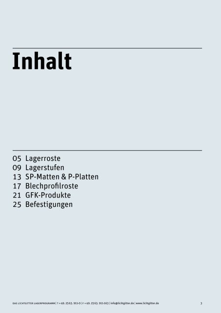 Das Lichtgitter Lagerprogramm - Lichtgitter GmbH