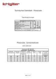 Technisches Datenblatt Pressroste (PDF)