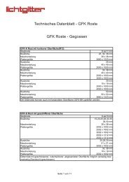 Technisches Datenblatt GFK Roste (PDF) - Lichtgitter GmbH