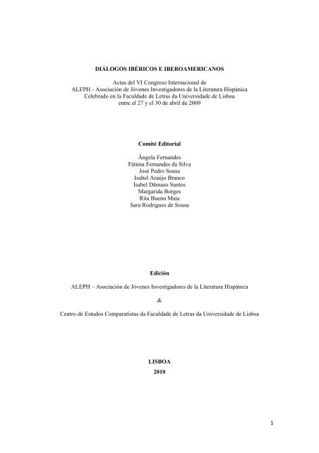 DIÃLOGOS IBÃ‰RICOS E IBEROAMERICANOS ... - AsociaciÃ³n Aleph