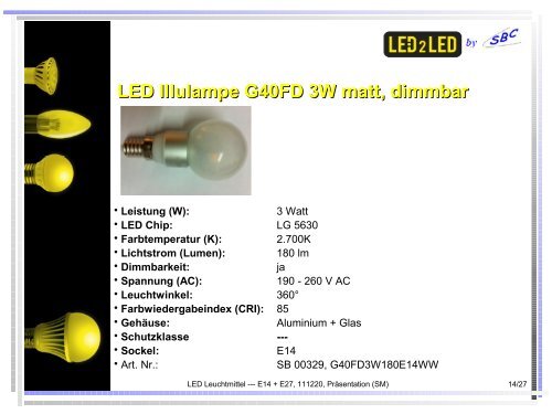 LED Leuchtmittel