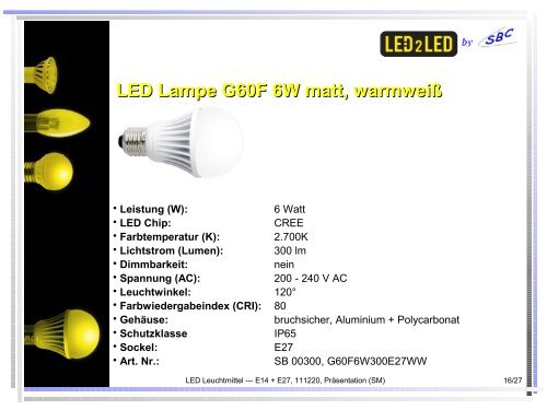 LED Leuchtmittel