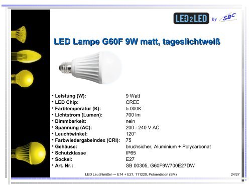 LED Leuchtmittel